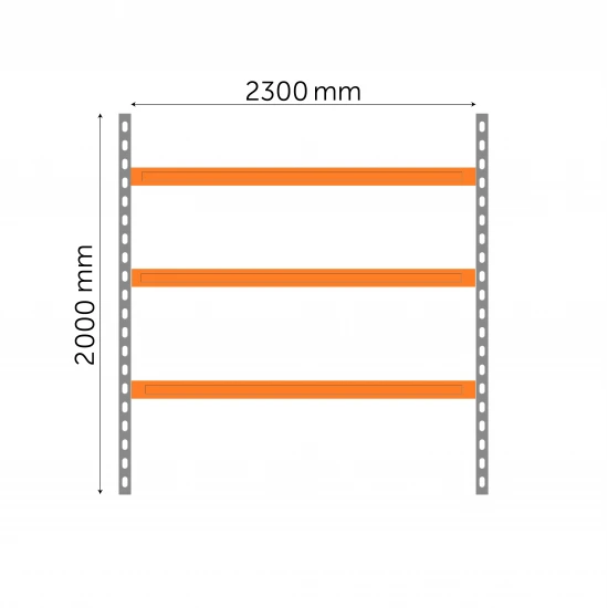 Noliktavu plaukts 2000x2300x600mm