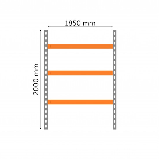 Основная часть полки для мультимедиа 2000 x 1850 x 800 мм