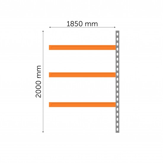 Pagarinātais mediaplaukts 2000 x 1850 x 800 mm