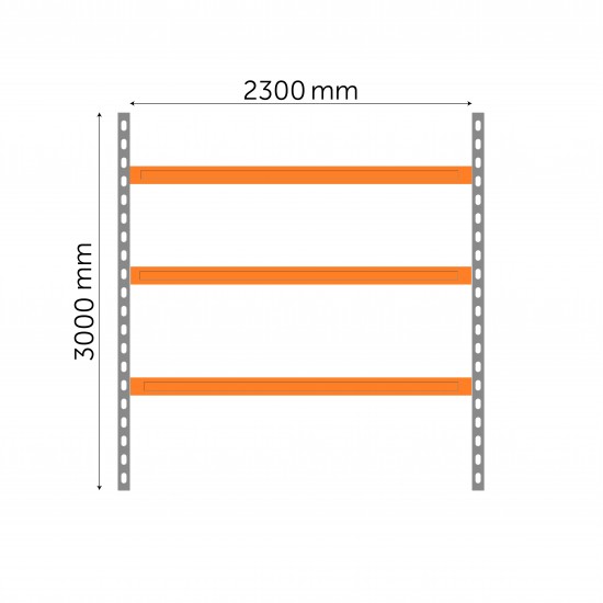 Основная часть полки для мультимедиа 3000 x 2300 x 800 мм