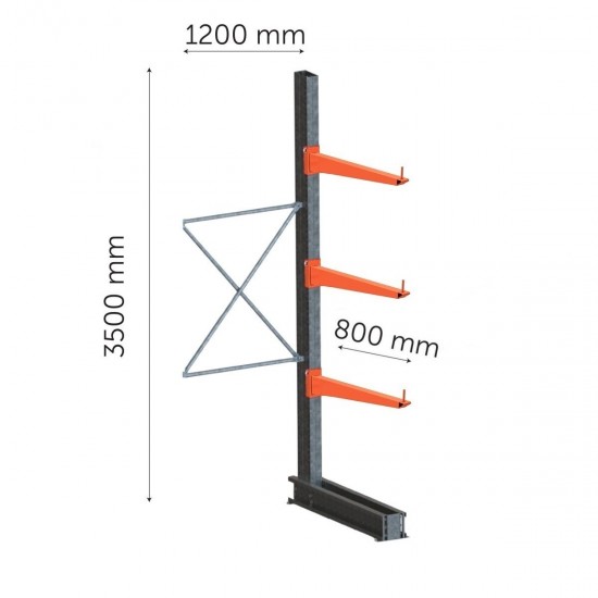 Konsoles plaukts pagarinājums 3500 x 1200 x 800 mm