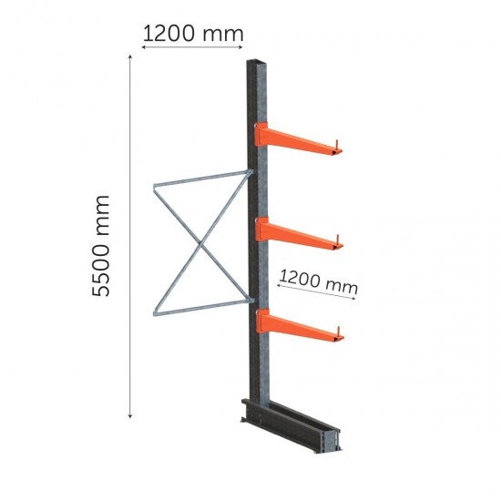 Konsoles plaukts pagarinājums 5500 x 1200 x 1200 mm