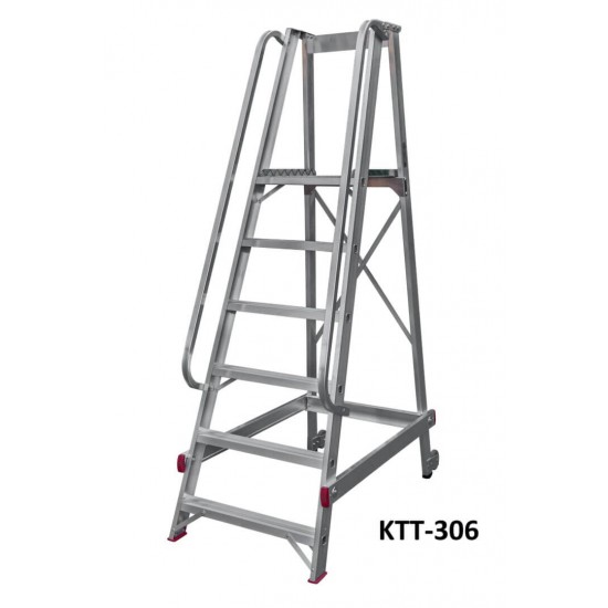 Ladder with 6 steps, platform height 1470 mm, SKKTT306