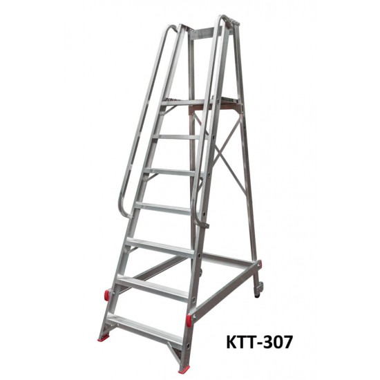 Ladder with 7 steps, platform height 1730 mm, SKKTT307