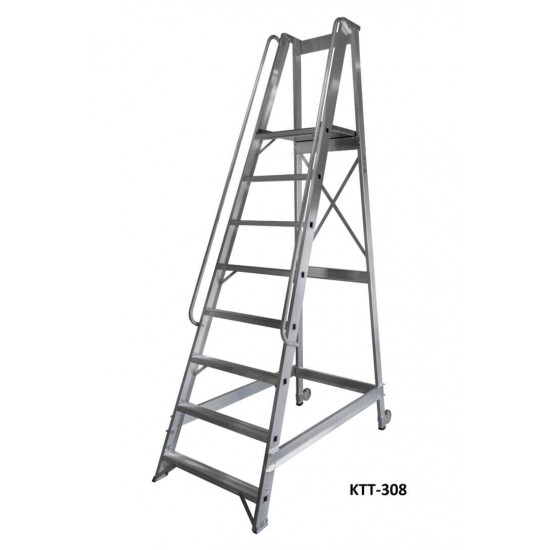 Ladder with 8 steps, platform height 2000 mm, SKKTT308