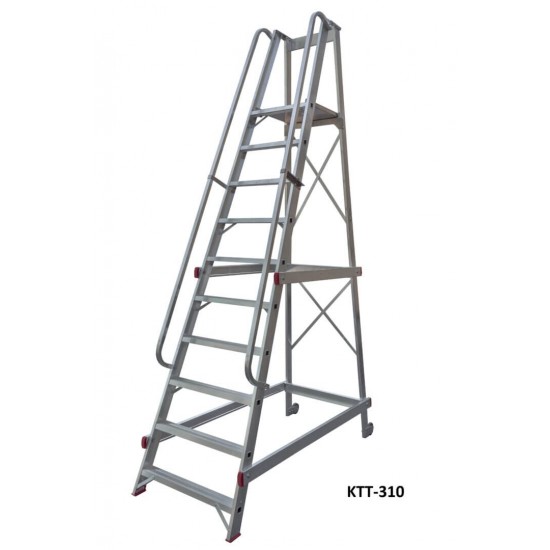 Ladder with 10 steps, platform height 2520 mm, SKKTT310