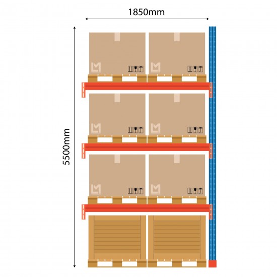 Удлинитель паллетного стеллажа Boracs 5500x1850 мм