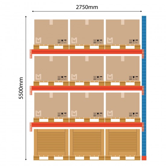 Удлинитель паллетного стеллажа Boracs 5500x2750 мм