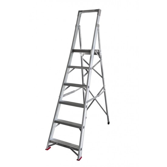 Ladder with 6-step platform, platform height 1440 mm, STTT106