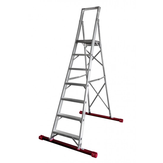 Ladder with 7-step platform, platform height 1780 mm, STTTP107