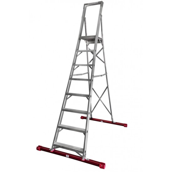 Ladder with 12-step platform, platform height 3090 mm, STTTP112