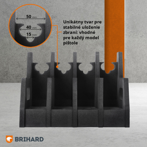 Brihard Advanced 4-guns Foam Holder