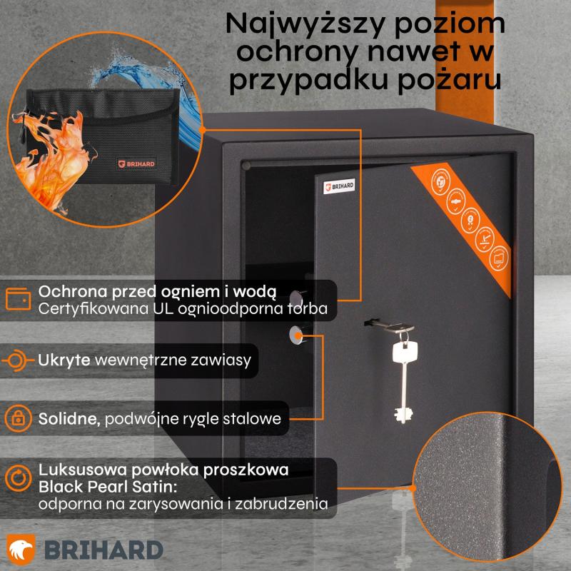 Brihard Business K Black Pearl Mēbeļu seifs