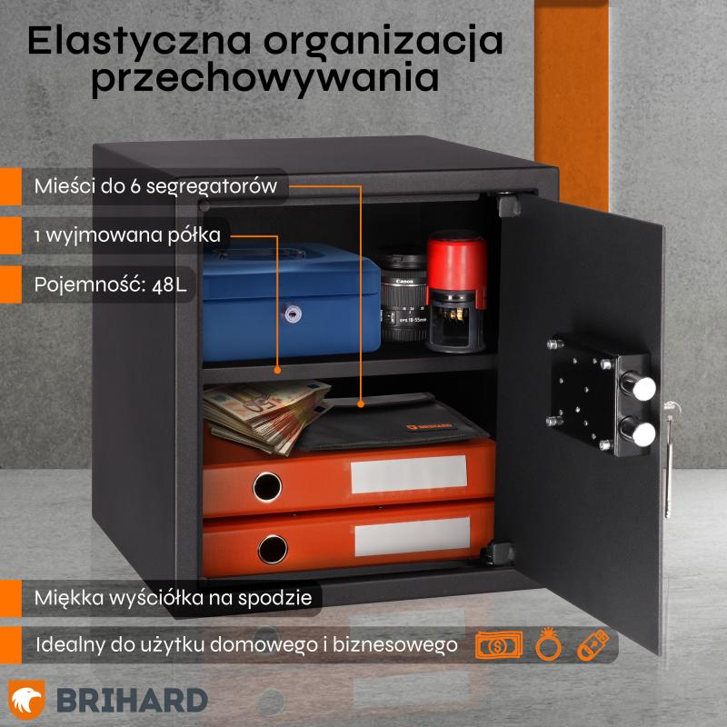 Brihard Business K Black Pearl Mēbeļu seifs