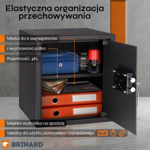 Brihard Business K Black Pearl Mēbeļu seifs