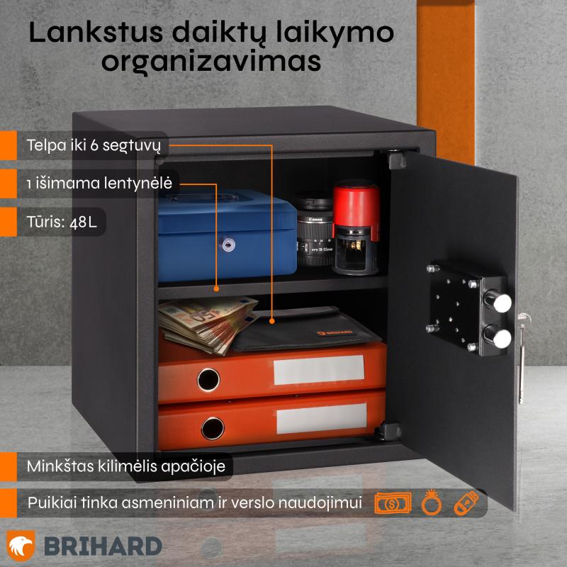 Brihard Business K Black Pearl Mēbeļu seifs