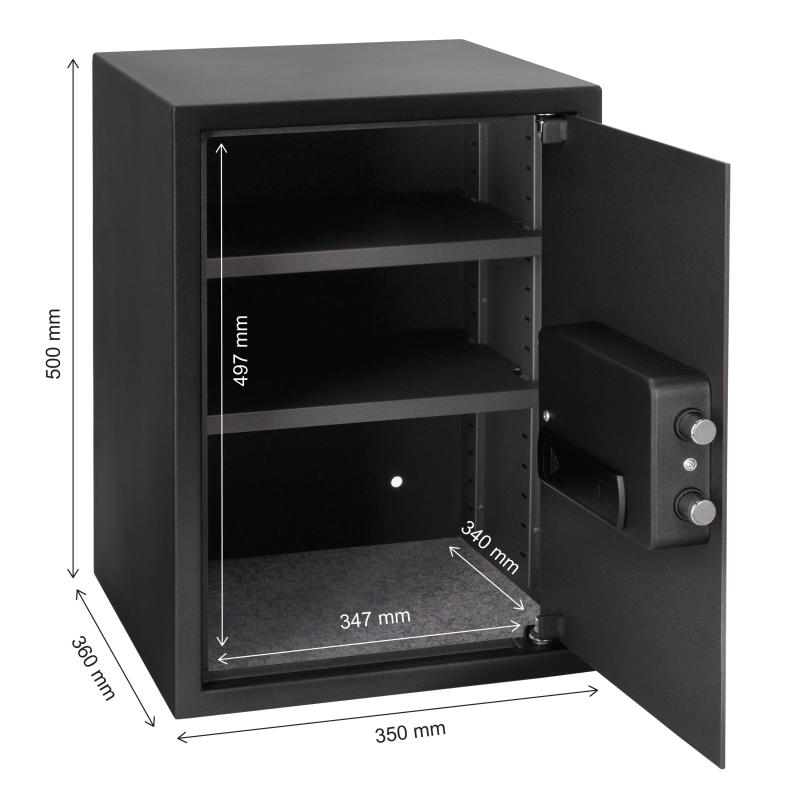 Brihard Business XL Biometric Black Pearl biroja seifs
