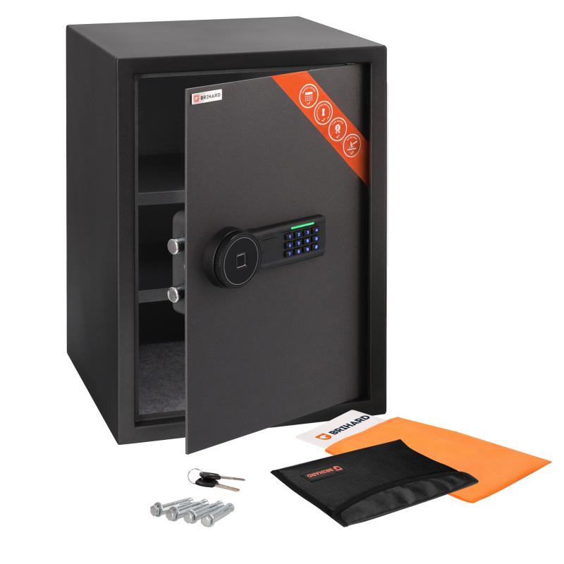Brihard Business XL Biometric Black Pearl biroja seifs