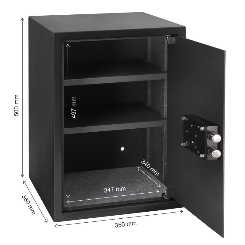 Brihard Business XL K Black Pearl biroja seifs