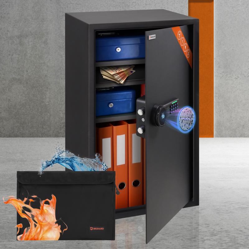 Brihard Business XXL Biometric Black Pearl biroja seifs