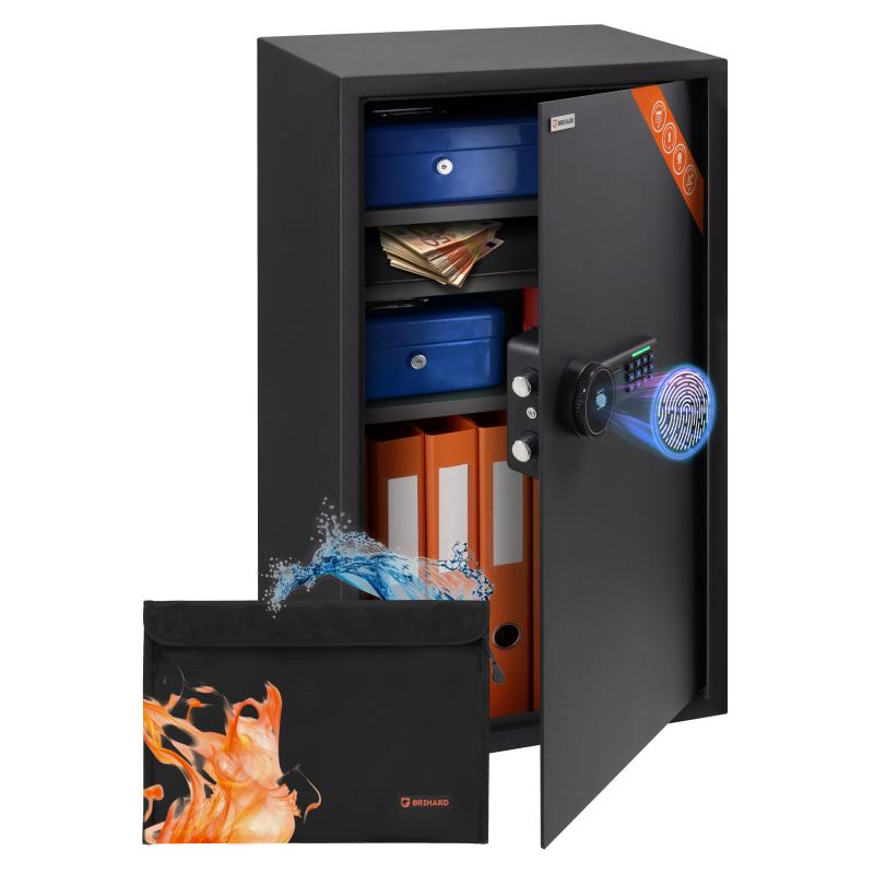 Brihard Business XXL Biometric Black Pearl biroja seifs