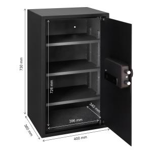 Brihard Business XXL Biometric Black Pearl biroja seifs
