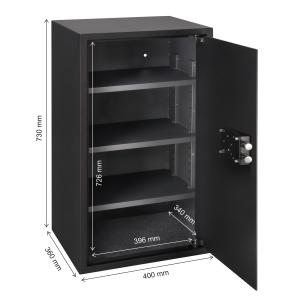 Brihard Business XXL K Black Pearl biroja seifs