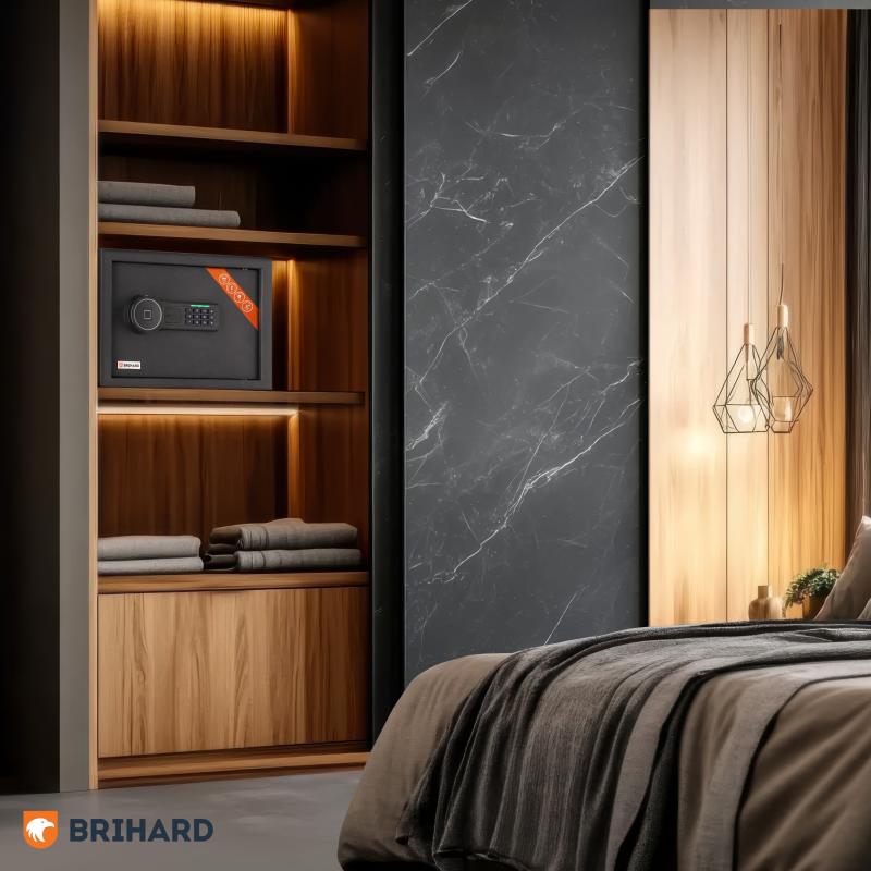 Brihard Family Biometric Black Pearl mēbeļu seifs
