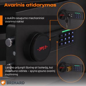 Brihard Family LCD Black Pearl Mēbeļu seifs