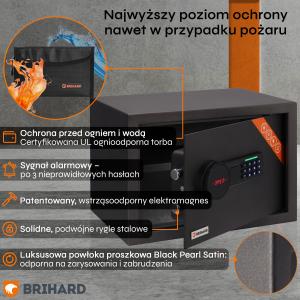 Brihard Family LCD Black Pearl Mēbeļu seifs