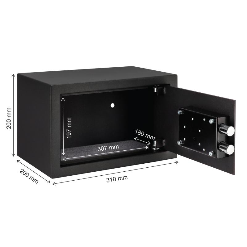 Brihard Home K Black Pearl Mēbeļu seifs