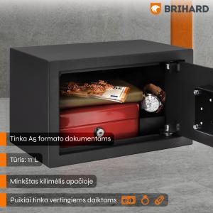 Brihard Home K Black Pearl Mēbeļu seifs