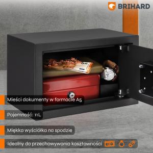 Brihard Home K Black Pearl Mēbeļu seifs