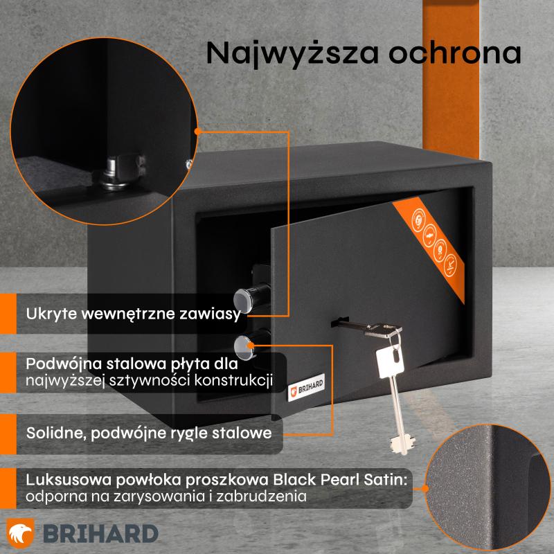 Brihard Home K Black Pearl Mēbeļu seifs