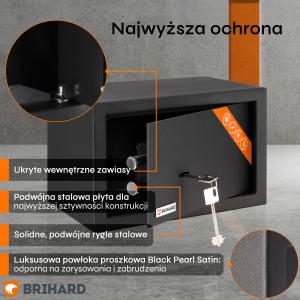 Brihard Home K Black Pearl Mēbeļu seifs