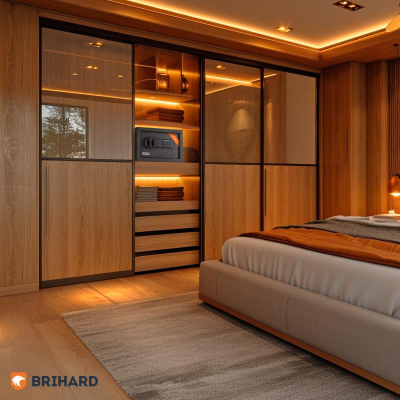 Brihard Home LED E Black Pearl Mēbeļu seifs