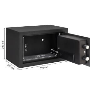 Brihard Home LED E Black Pearl Mēbeļu seifs