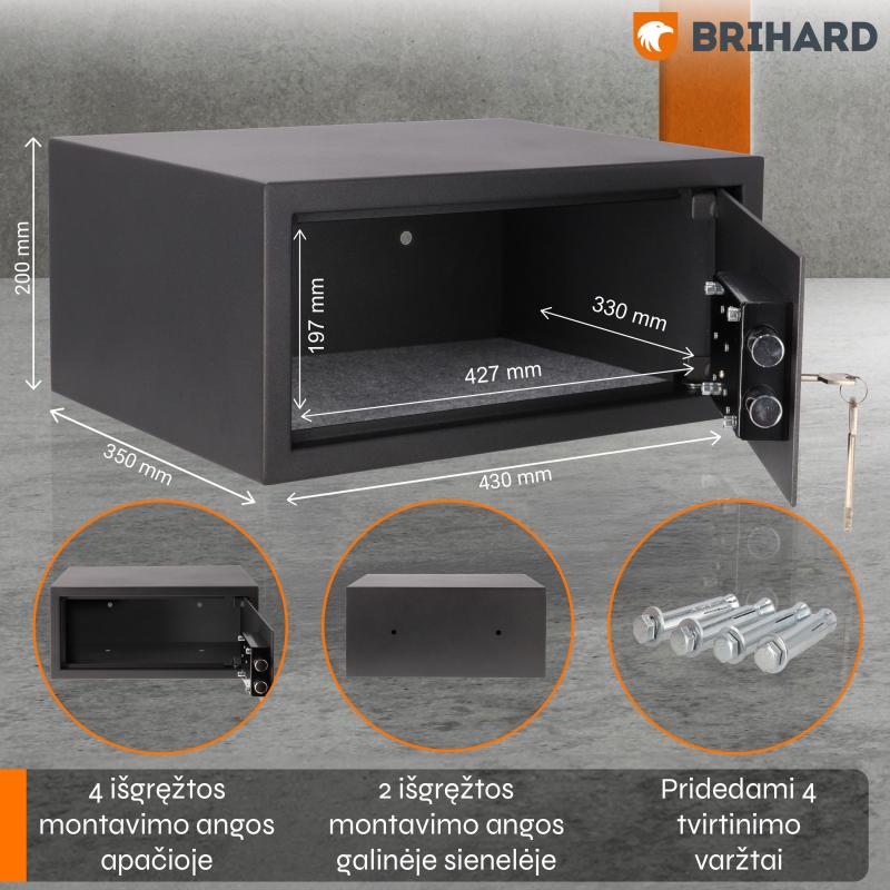 Brihard Laptop K Black Pearl Seifs klēpjdatoram