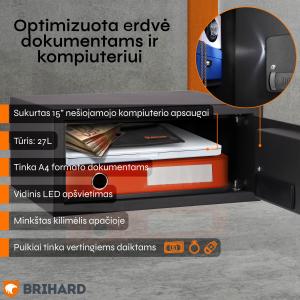 Brihard Laptop LED E Black Pearl Seifs klēpjdatoram