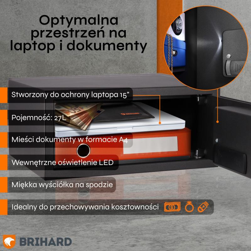 Brihard Laptop LED E Black Pearl Seifs klēpjdatoram