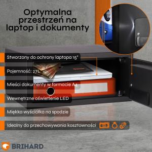 Brihard Laptop LED E Black Pearl Seifs klēpjdatoram