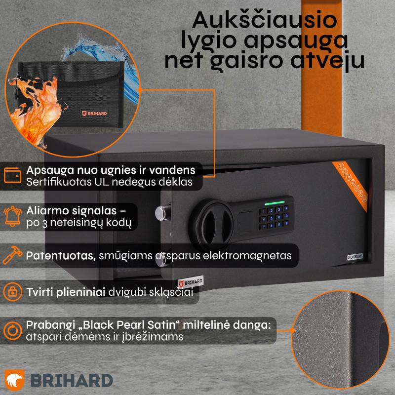 Brihard Laptop LED E Black Pearl Seifs klēpjdatoram