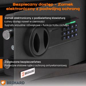 Brihard Laptop LED E Black Pearl Seifs klēpjdatoram