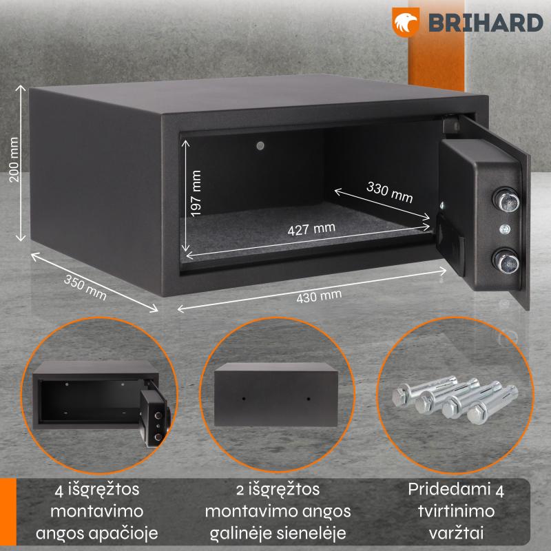 Brihard Laptop LED E Black Pearl Seifs klēpjdatoram