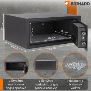 Brihard Laptop LED E Black Pearl Seifs klēpjdatoram