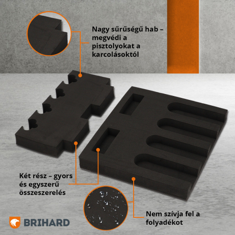 Brihard 4-guns 3D Foam Holder ложемент для оружия