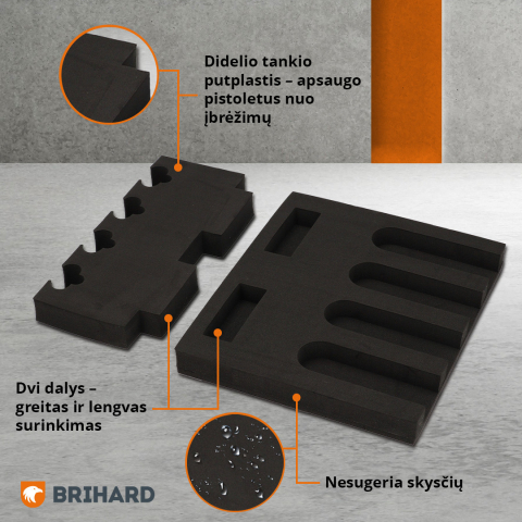 Brihard 4-guns 3D Foam Holder ложемент для оружия