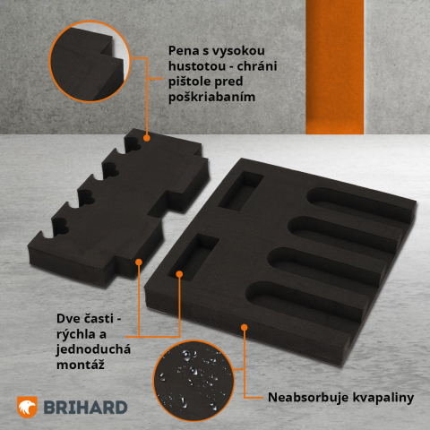 Brihard 4-guns 3D Foam Holder ложемент для оружия